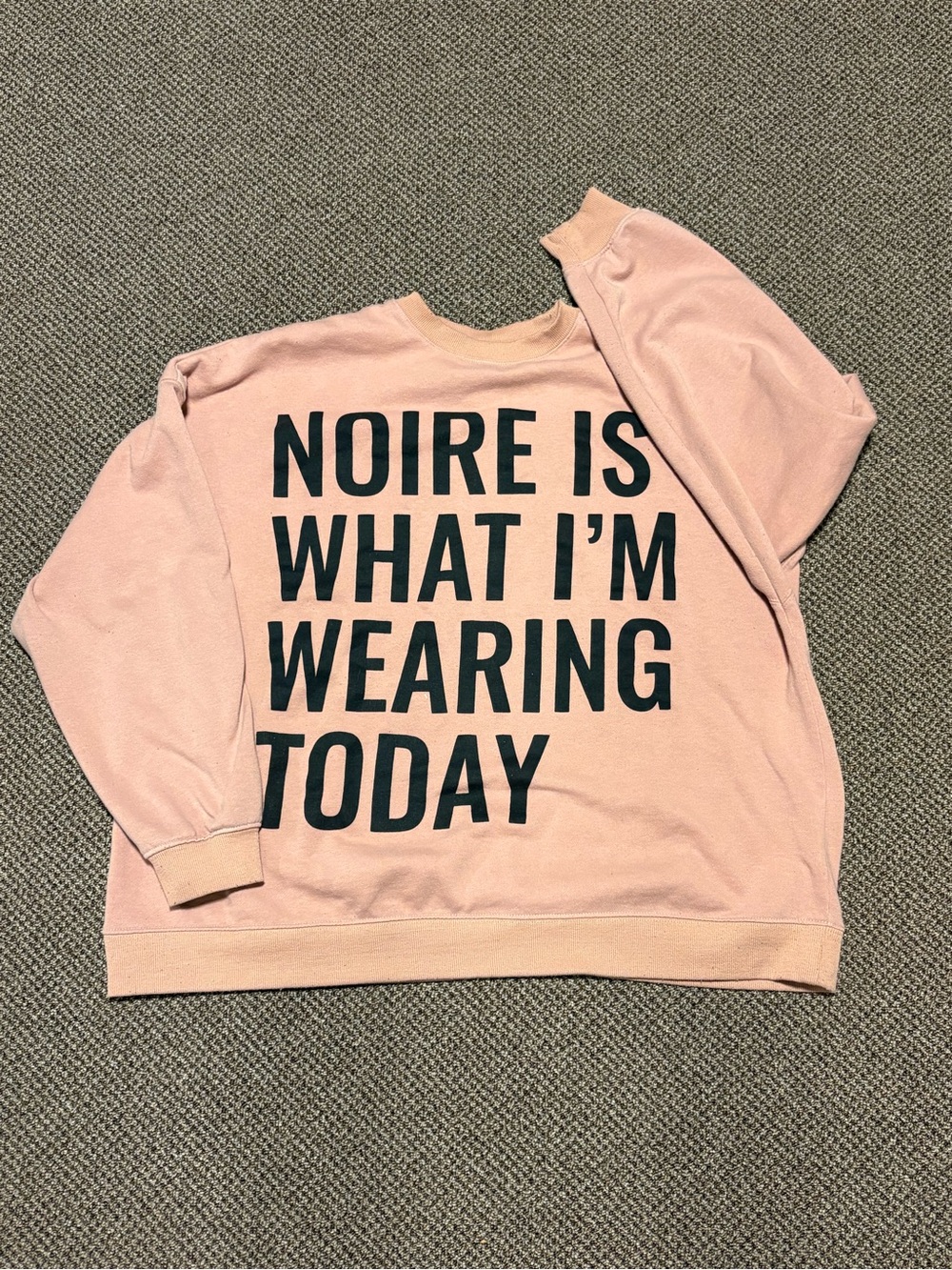 Jolie Noire Women’s Pink Graphic Sweatshirt - 'Noire Is What I'm Wearing Today'